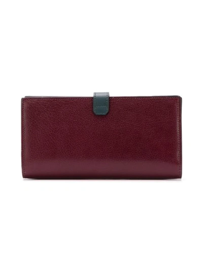 Shop Givenchy Logo Plaque Wallet - Red
