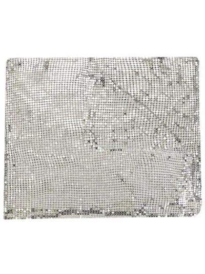 Shop Tom Ford Metal Mesh Scarf In Silver