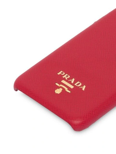 Shop Prada Logo-plaque Iphone X/xs In Red