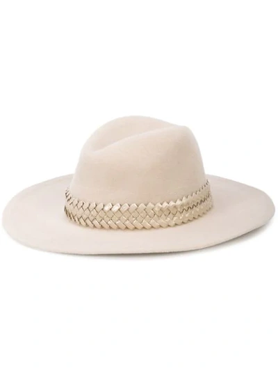 Shop Gigi Burris Millinery Fedora Hat In Neutrals