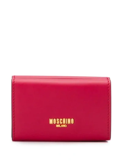 Shop Moschino Teddy Bear Motif Wallet In Red