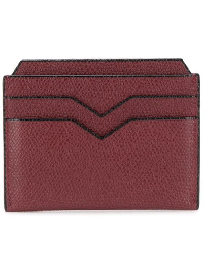 Shop Valextra Classic Cardholder In Red