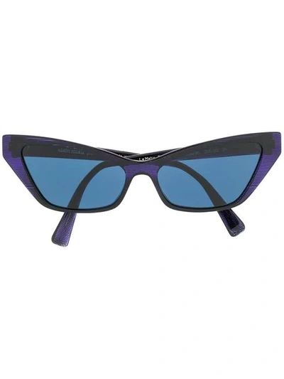 Shop Alain Mikli Cat Eye Sunglasses In Black