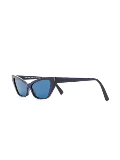 Shop Alain Mikli Cat Eye Sunglasses In Black