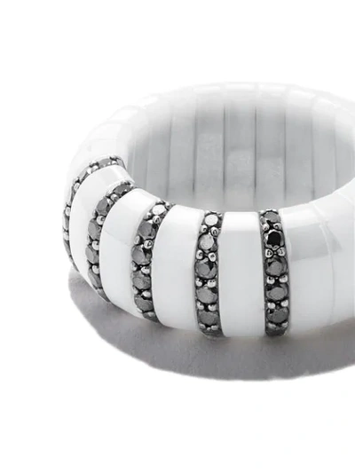 Shop Roberto Demeglio 18kt White Gold Pura Ceramic And Diamond Ring