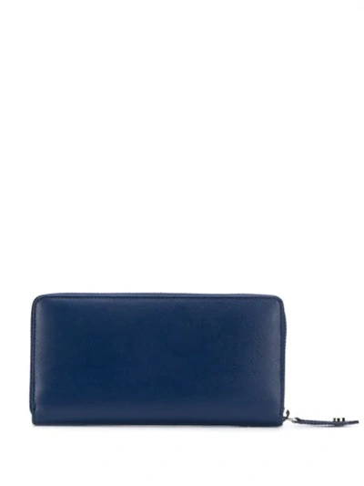 Shop Vivienne Westwood Logo Embellished Wallet In Blue