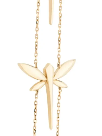 Shop Anapsara 18kt Yellow Gold Dragonfly Lariat Necklace