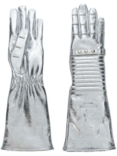 Shop Calvin Klein 205w39nyc Metallic Gloves