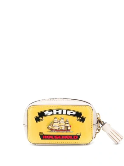 Shop Anya Hindmarch Coin-purse Keyring In White