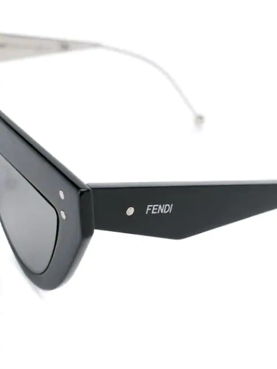 Shop Fendi Cat Eye Frame Sunglasses In Black