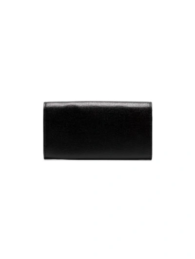 Shop Off-white Black And Green Arrow Logo Grained Leather Wallet