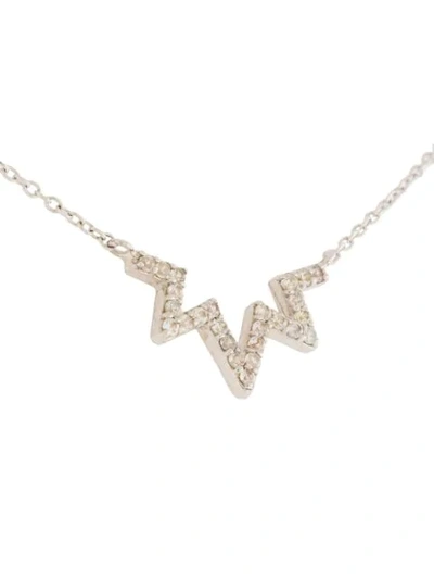 Shop Anzie Aztec Starburst Zig Zag Necklace In Silver