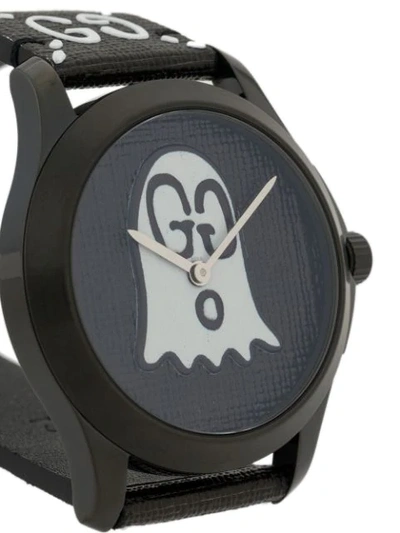 Shop Gucci Ghost G-timeless Watch In Black