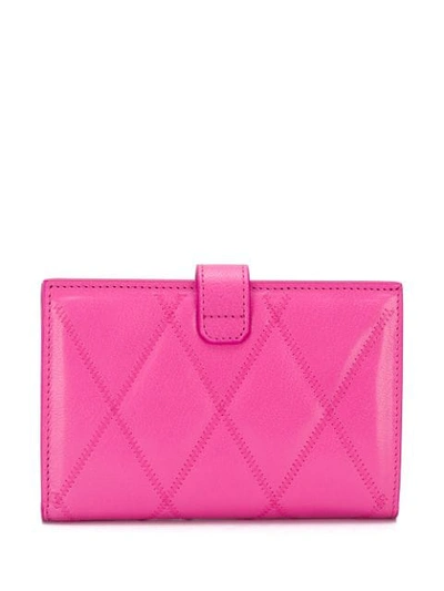Shop Givenchy Gv3 Quilted Wallet In Pink