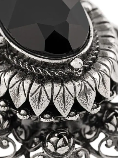 Shop Alexander Mcqueen Engraved Ring In Silver