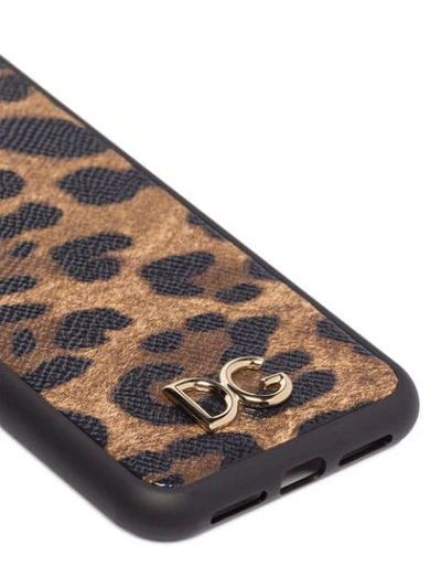 Shop Dolce & Gabbana Leopard-print Iphone Xr Case In Brown