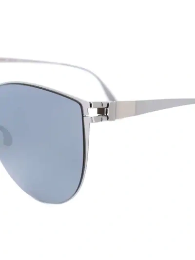 Shop Mykita Beverley Flash Sunglasses In Metallic