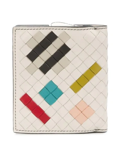 Shop Bottega Veneta Mist Intrecciato Abstract Mini Wallet - Neutrals