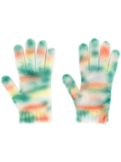 Shop Missoni Printed Gloves In Green