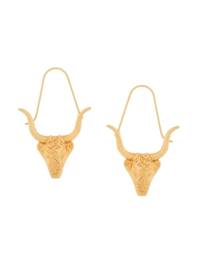 Shop Givenchy Taurus Zodiac Earrings In Metallic