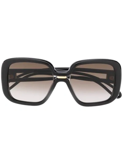Shop Givenchy Oversized Frame Sunglasses In Black