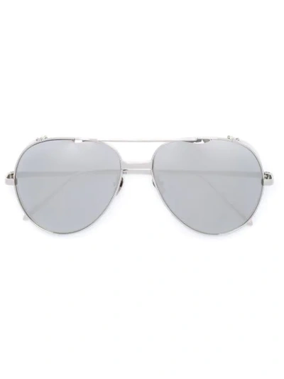 Shop Linda Farrow Aviator Sunglasses