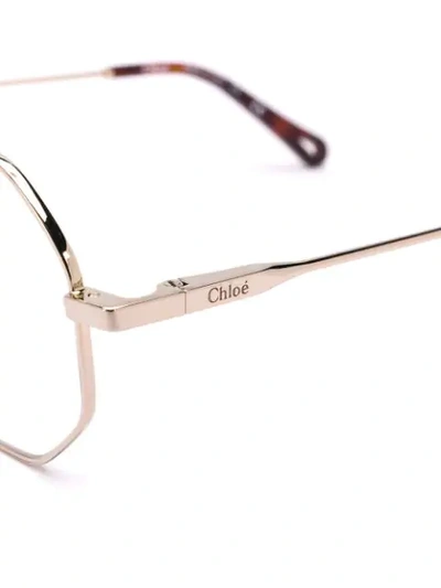 Shop Chloé Octagon Frame Sunglasses In Brown