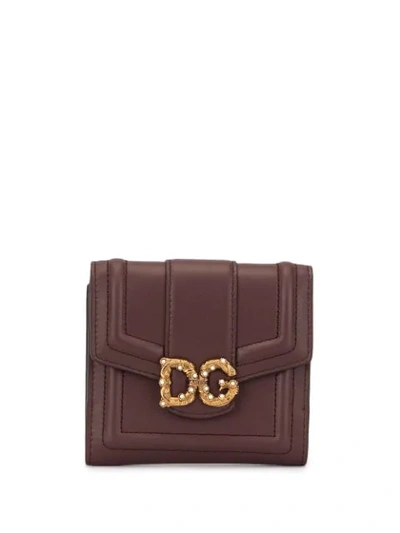 Shop Dolce & Gabbana French Flap Wallet In Brown