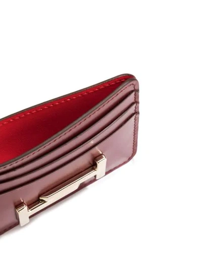 Shop Tod's Double T Cardholder In Red