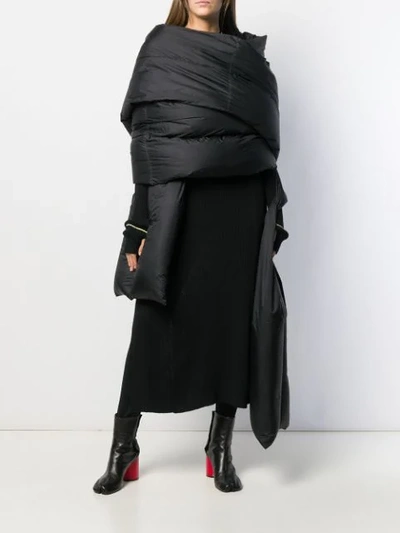 Shop Rick Owens Long Padded Stole In Black