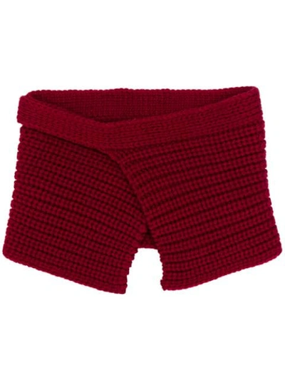 Shop Missoni Chunky Knit Scarf In Red