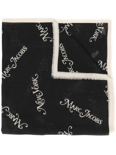 Shop Marc Jacobs Schal Mit Logo-print In Black