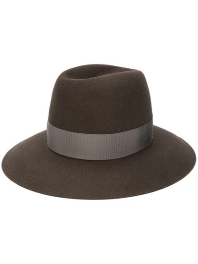 Shop Borsalino Wide Brim Panama Hat In 0342 Braun