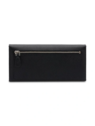 Shop Prada Saffiano Leather Wallet - Black
