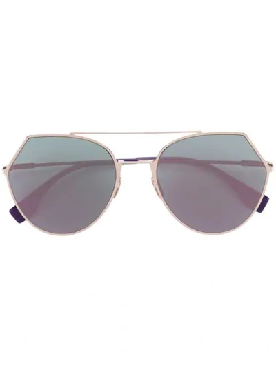 Shop Fendi Eyeline Sunglasses In Ddbap