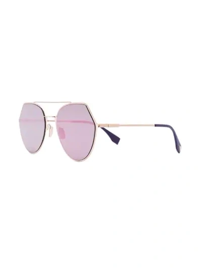 Shop Fendi Eyeline Sunglasses In Ddbap