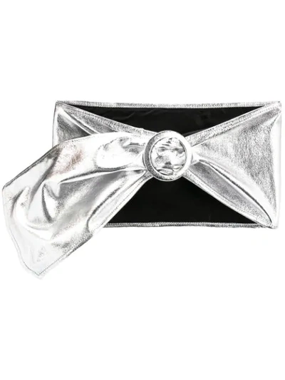 Shop Attico Metallic Waist Belt In Silver