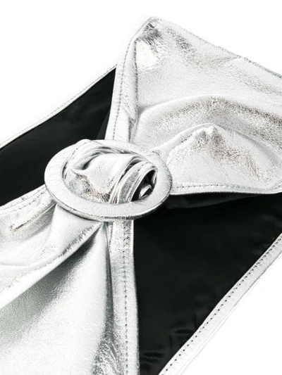 Shop Attico Metallic Waist Belt In Silver