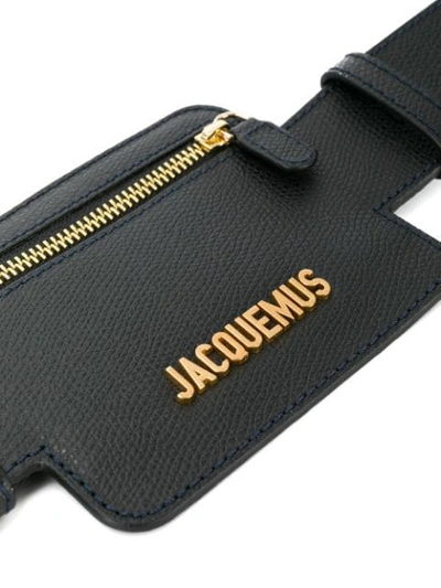 Shop Jacquemus Coin Purse Belt In Black