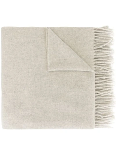 Shop Canada Goose Fringed Scarf In White