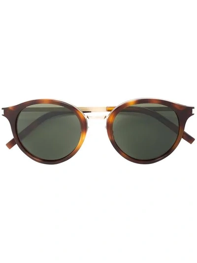 Shop Saint Laurent 'classic 57' Sunglasses In Brown