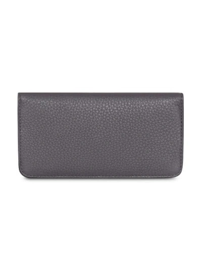 Shop Burberry Leather Phone Wallet In Grey
