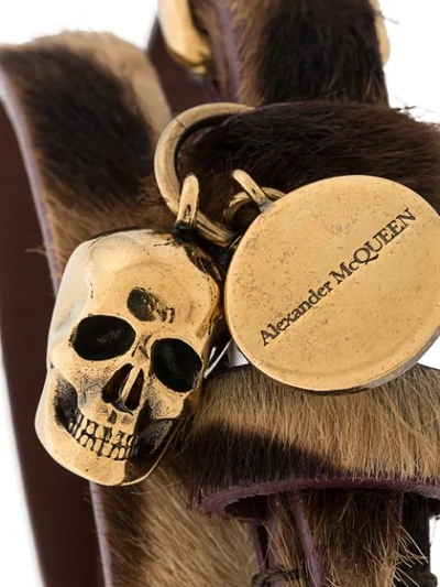 Shop Alexander Mcqueen Skull Wrap Bracelet In Neutrals