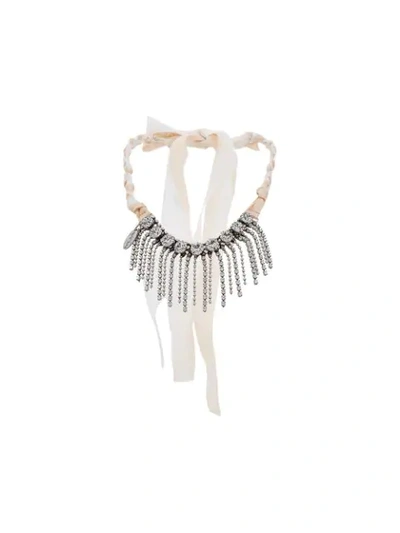 Shop Forte Forte Crystal Necklace In Silver