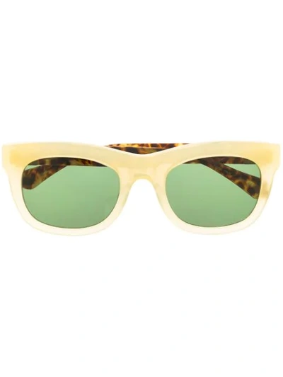 Shop Matsuda Square Frame Sunglasses In Brown