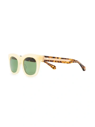 Shop Matsuda Square Frame Sunglasses In Brown