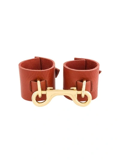 Shop Absidem Janice Handcuffs In Red