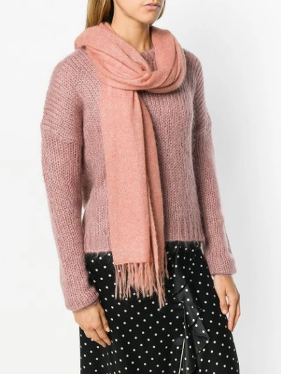 Shop Alysi Knitted Scarf - Pink