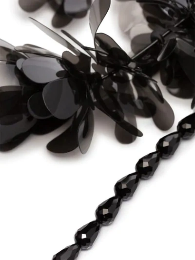 Shop Yvmin Embellished Headband In Mettalic Black
