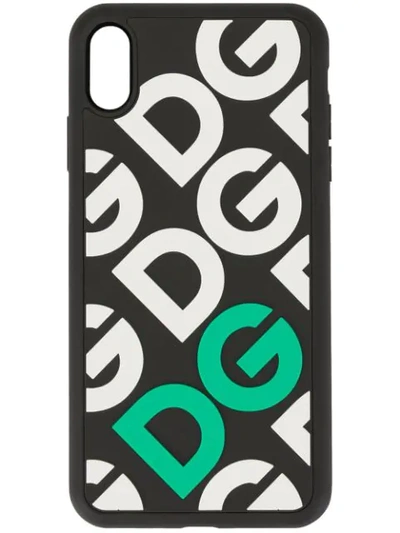 Shop Dolce & Gabbana Dg Logo Iphone Xs Max Case In Black